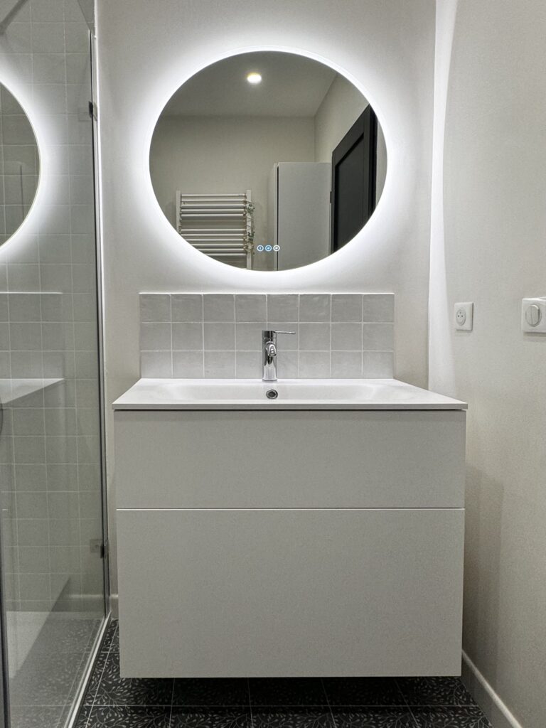 meuble plan vasque simple salle de bain